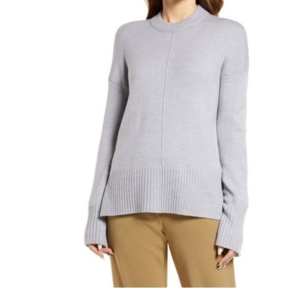 Nwot Nordstrom wide sleeve sweater in grey dark Heather